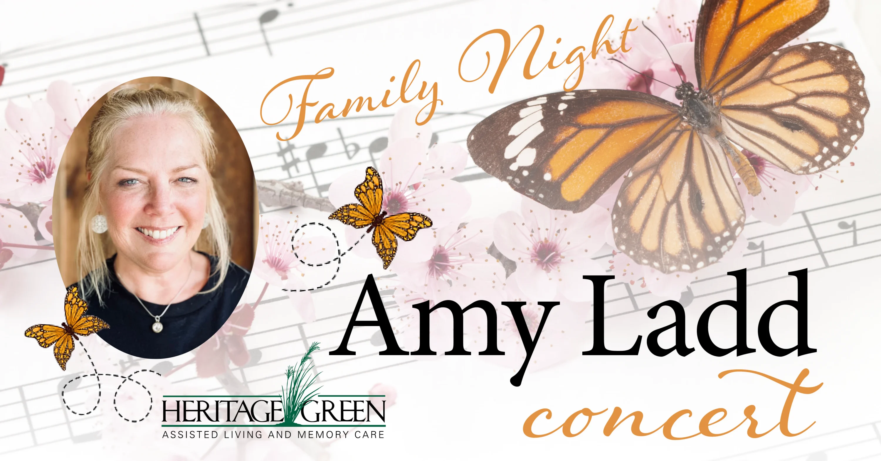 Family Night Amy Ladd concert promotional graphic